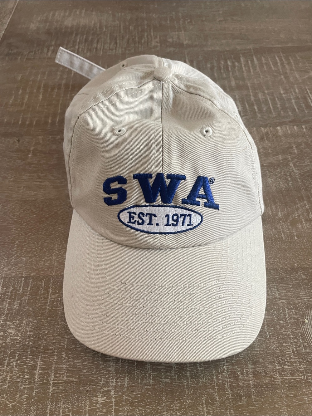 SWA EST. 1971 Embroidered Baseball Cap -Beige, Southwest Airlines, one size